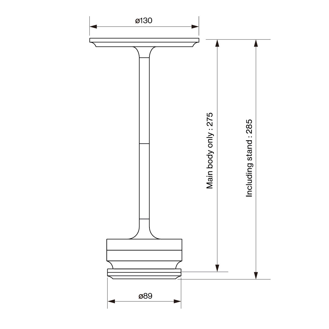 TURN bordslampa portabel, svart aluminium