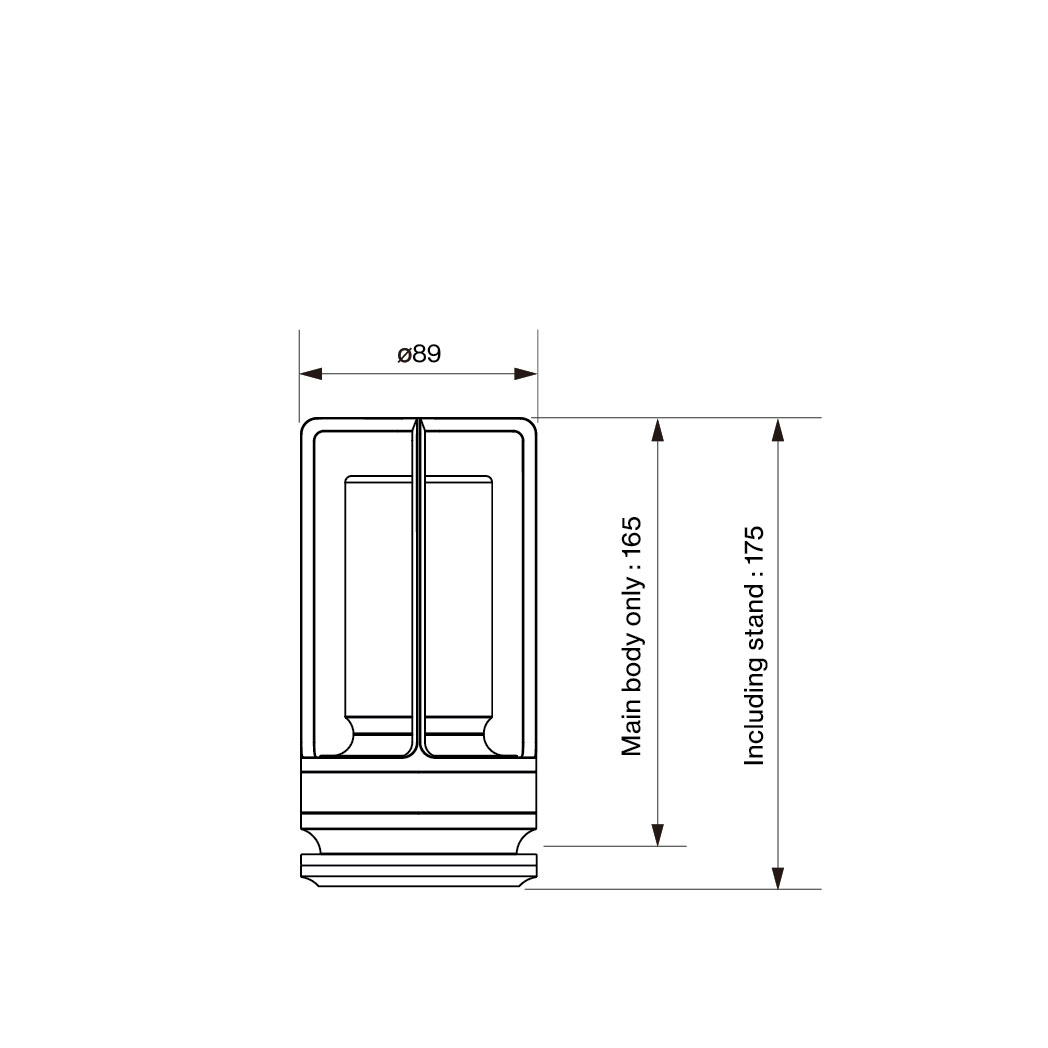 TURN+ bordslampa portabel, svart aluminium